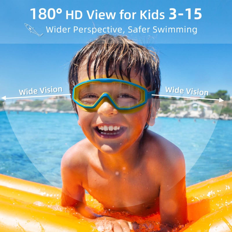 Freela Swim Goggles for Kids 6-14 4-7 8-12 3-6 2-4 3-5 3-10 4-8, Boys Girls Swimming Goggles Anti Fog UV Protection Waterproof No Leaking, Toddler Water Clear Beach Pool Goggles - Image 2